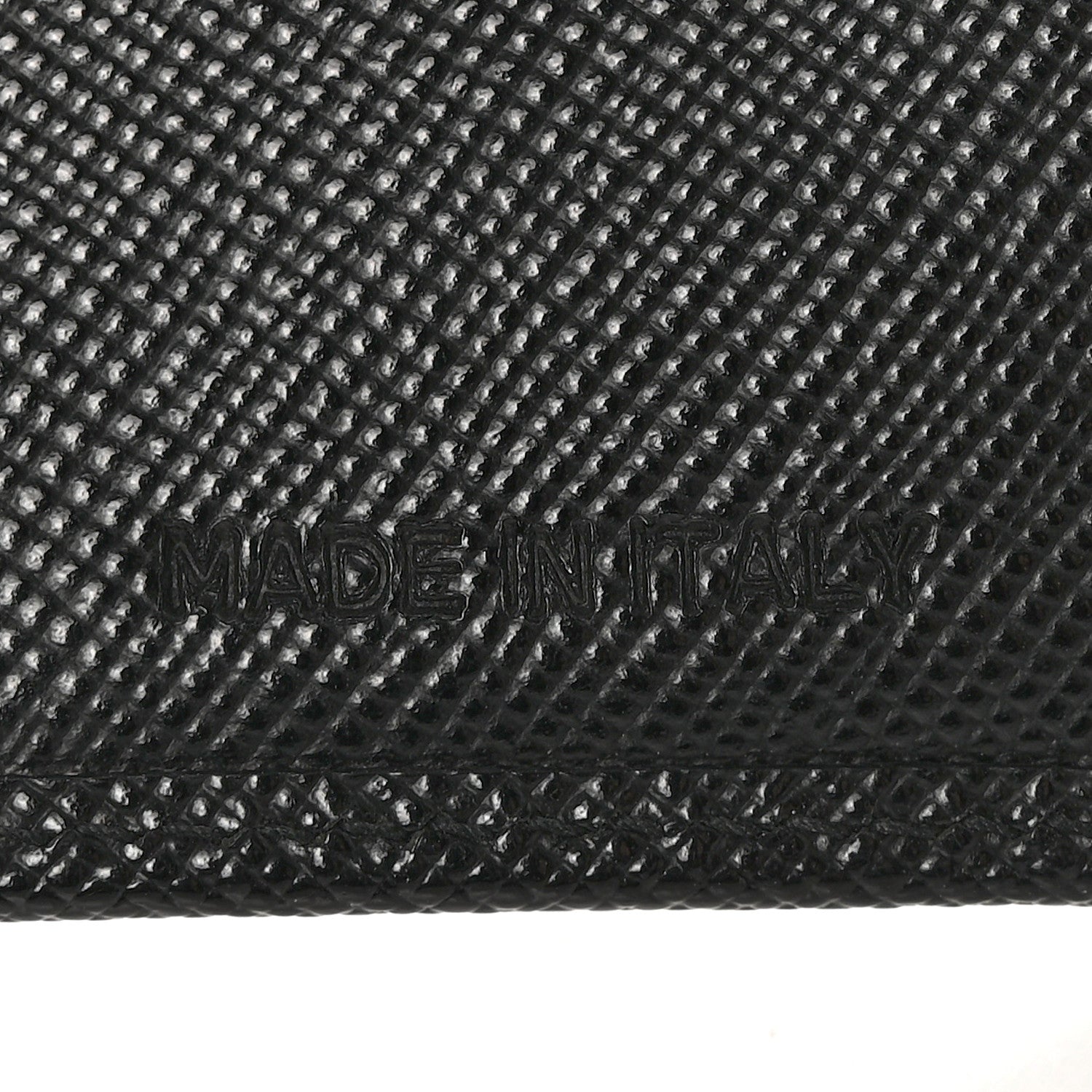 Prada Saffiano Metal Tri-Fold Wallet Black 7 of 9