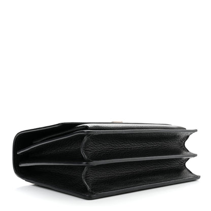 Saint Laurent Grained Calfskin Medium Monogram Sunset Satchel Black 3 of 9