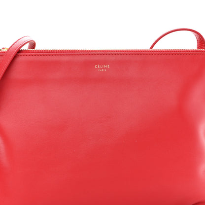 Celine Lambskin Small Trio Crossbody Bag Red 9 of 11