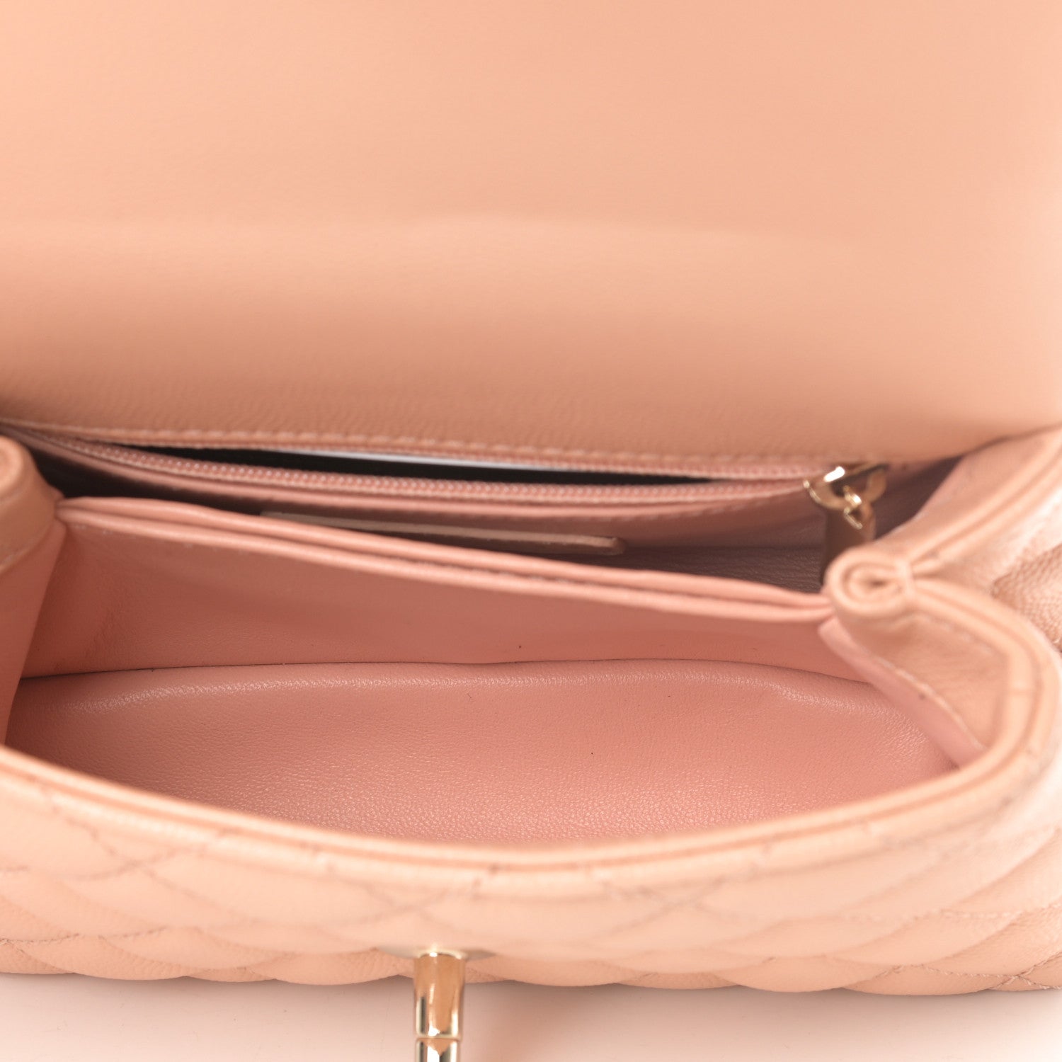 Chanel Caviar Quilted Extra Mini Coco Handle Flap Rose Clair 5 of 11