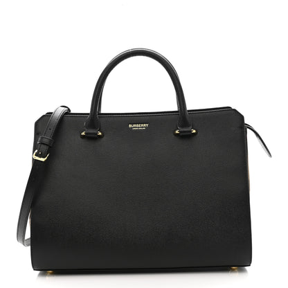 Burberry Calfskin Mega Check Small Banwell Tote Black 1 of 9