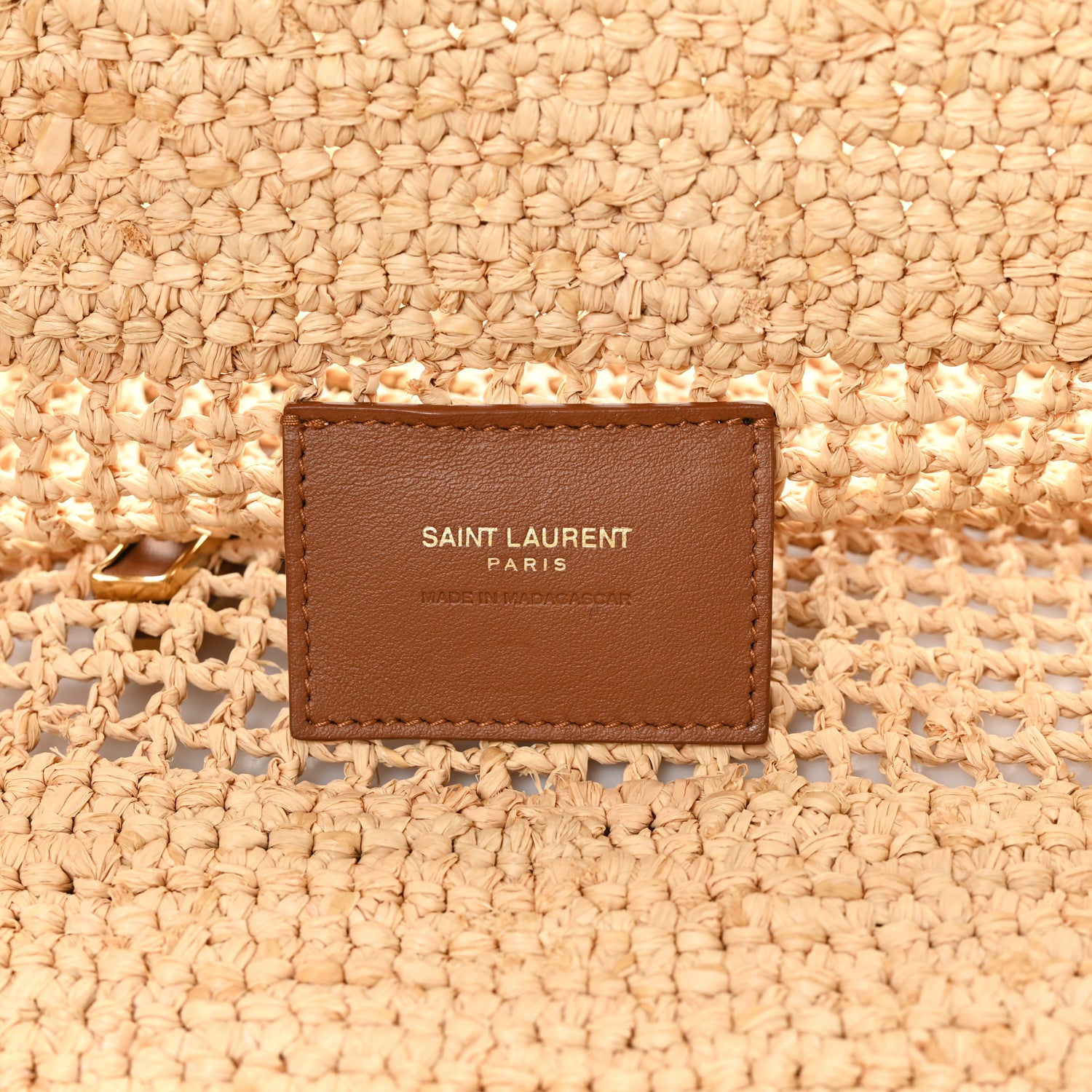 Saint Laurent Raffia Icare Shopping Tote Natural 6 of 11