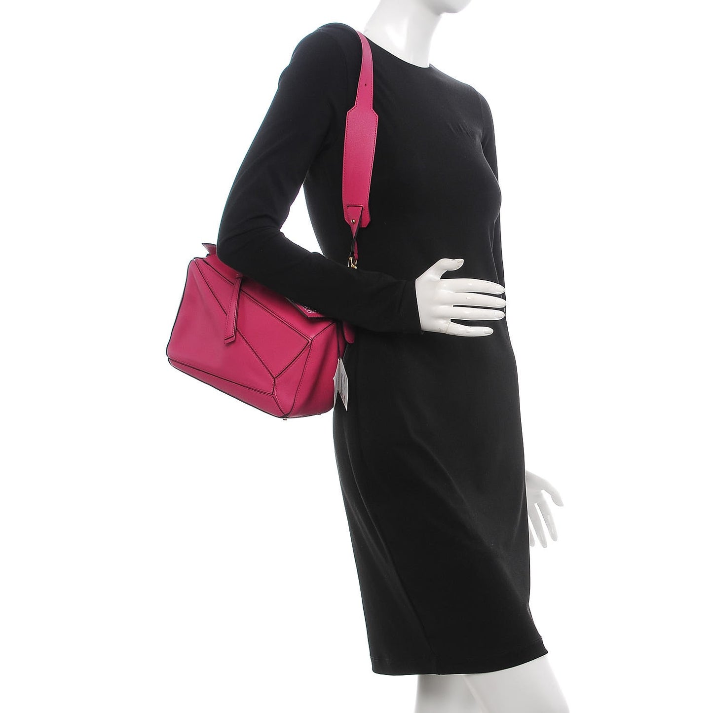 Calfskin Small Puzzle Bag Fuchsia