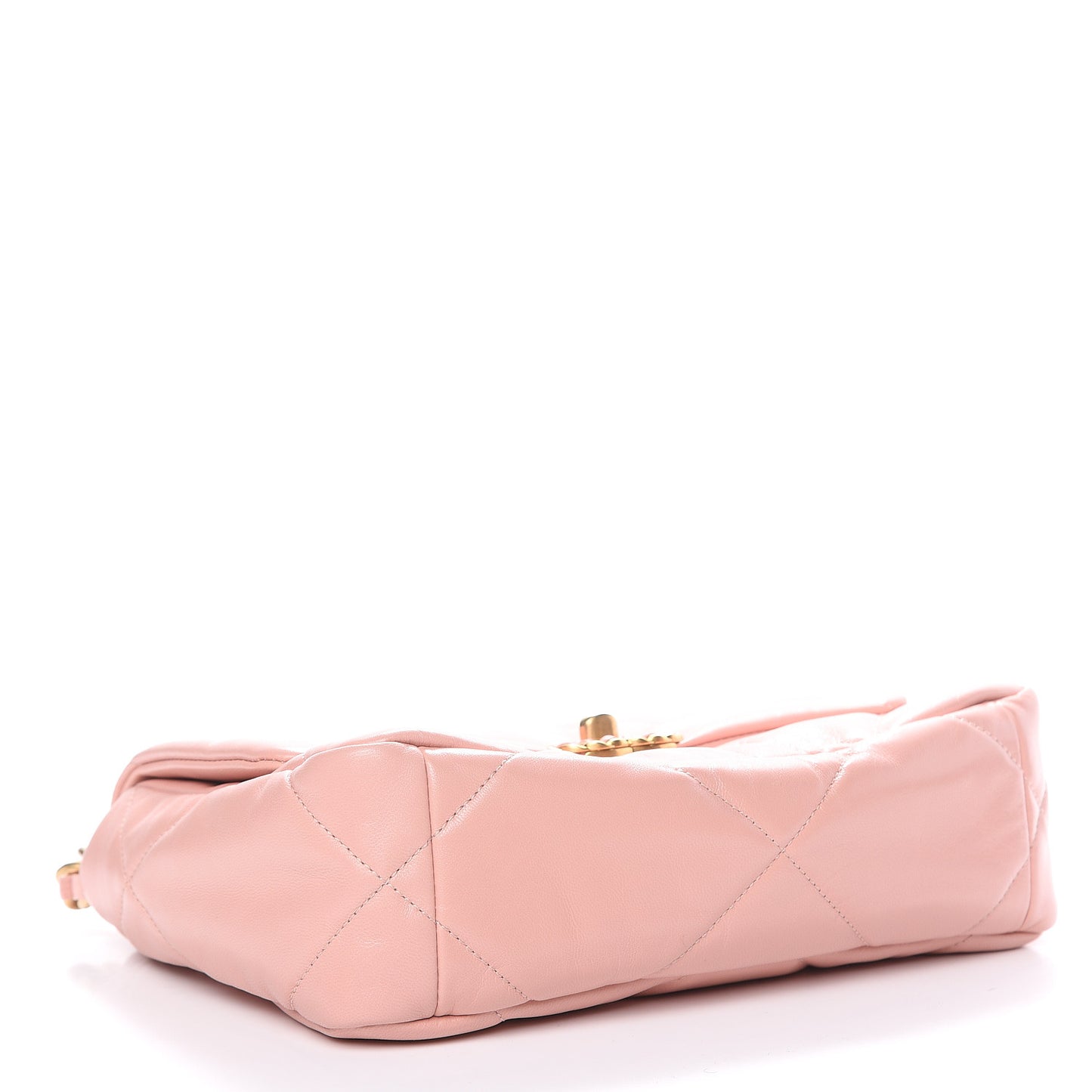 Goatskin Quilted Medium 19 Flap Light Pink