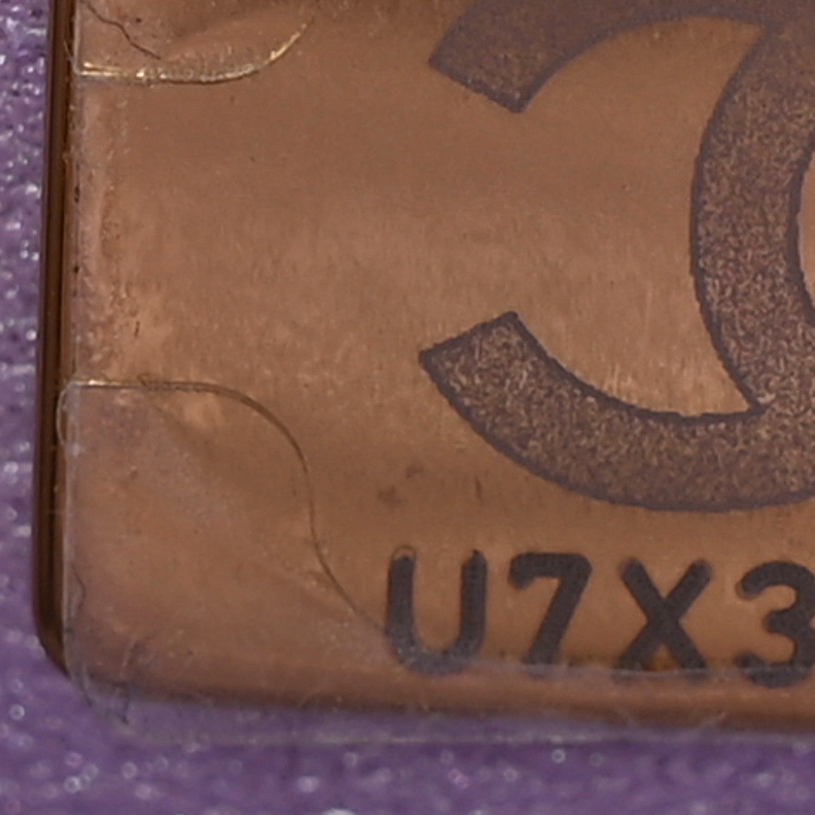 Glittered Aged Calfskin Quilted Mini 2.55 Reissue Flap Lilac