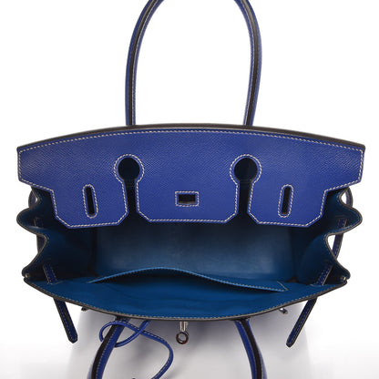 Hermes Epsom Candy Birkin 30 Bleu Electrique Mykonos 20 of 32