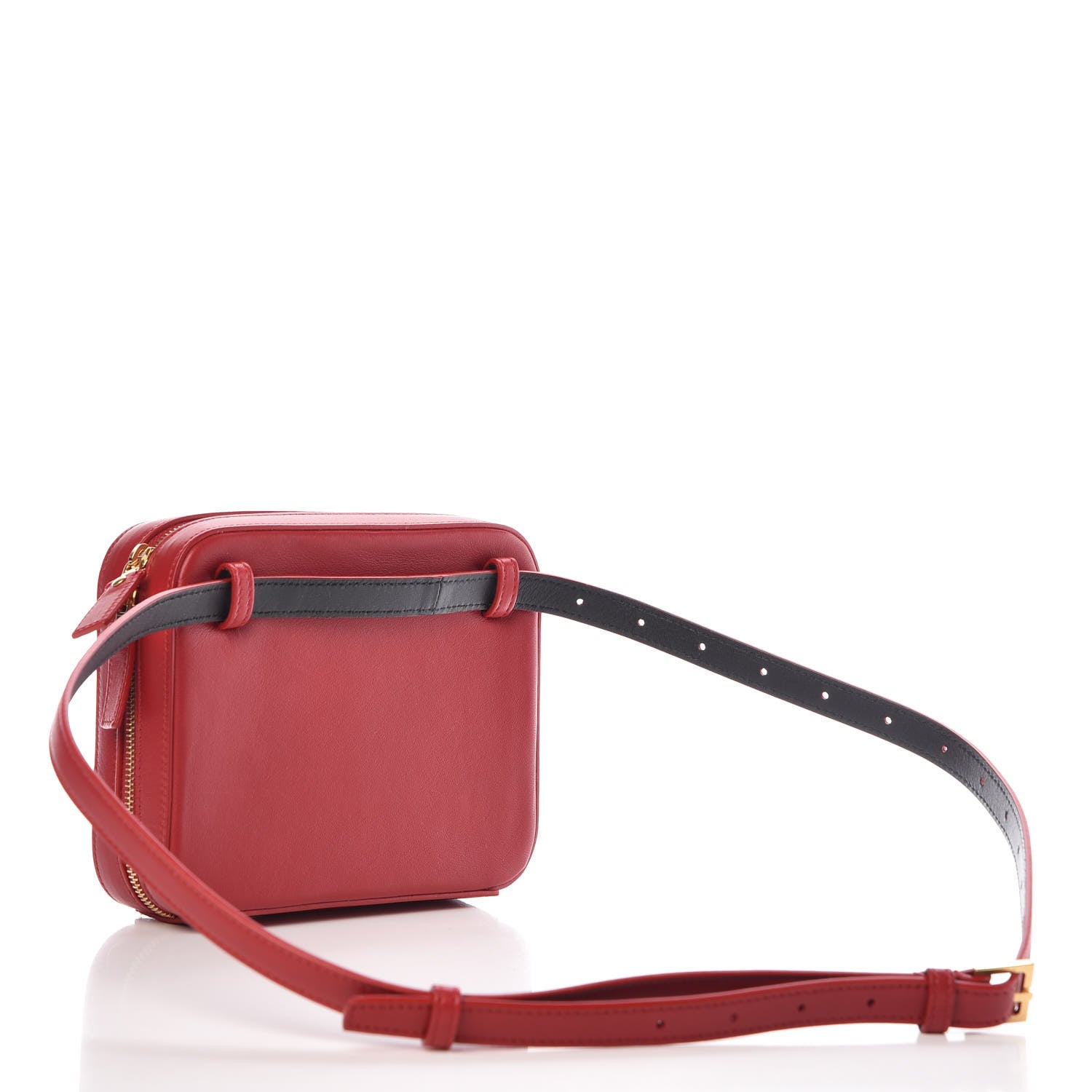 Saint Laurent Lambskin Matelasse Vicky Monogram Belt Bag Eros Red 3 of 8