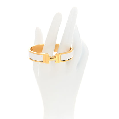 Hermes Enamel Narrow Clic Clac H Bracelet PM White 2 of 5