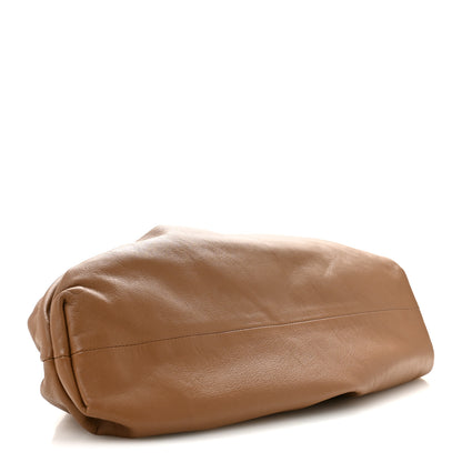 Bottega Veneta Smooth Butter Calf The Pouch Oversized Clutch Teak 4 of 10