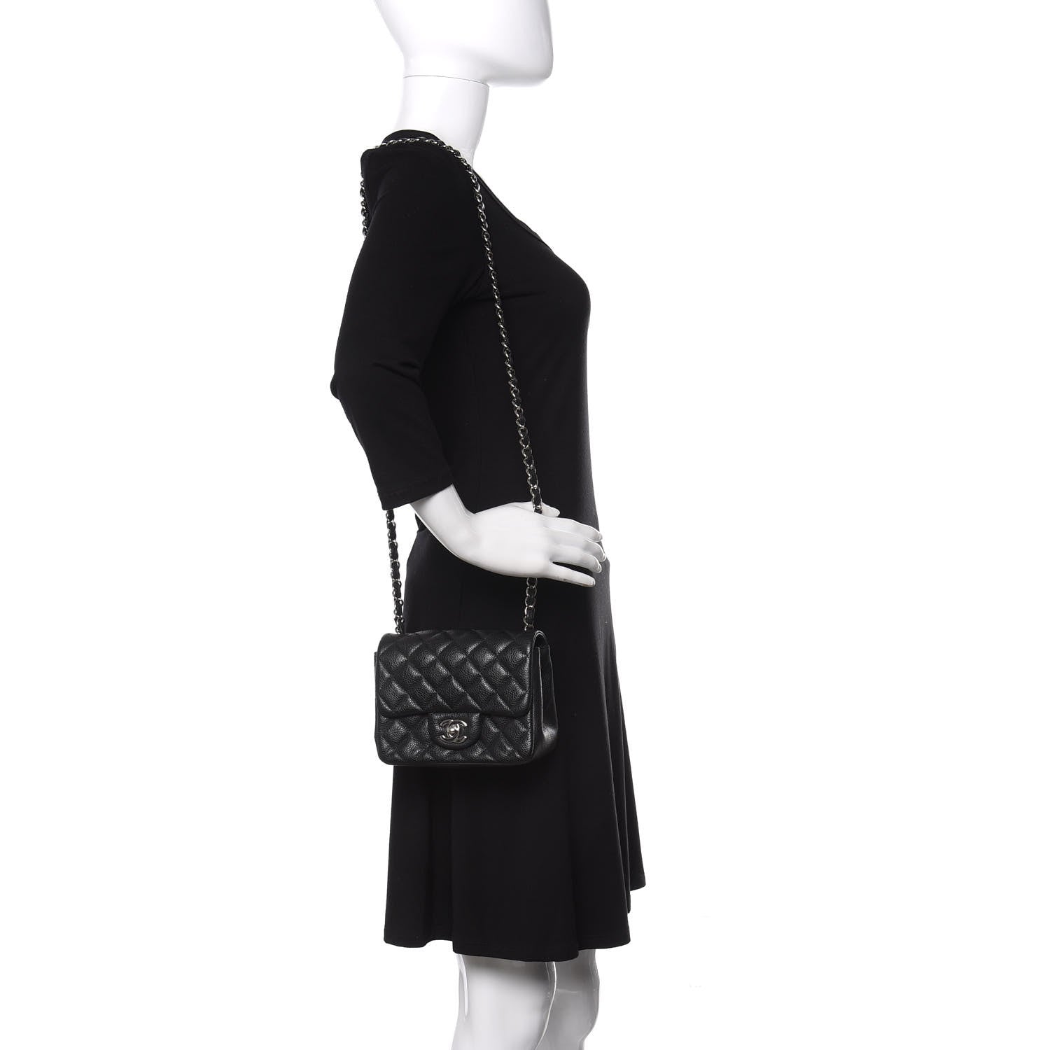 Chanel Caviar Quilted Mini Square Flap Black 2 of 11