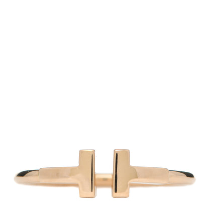 Tiffany 18K Yellow Gold T Wire Ring 61 9.25 1 of 5