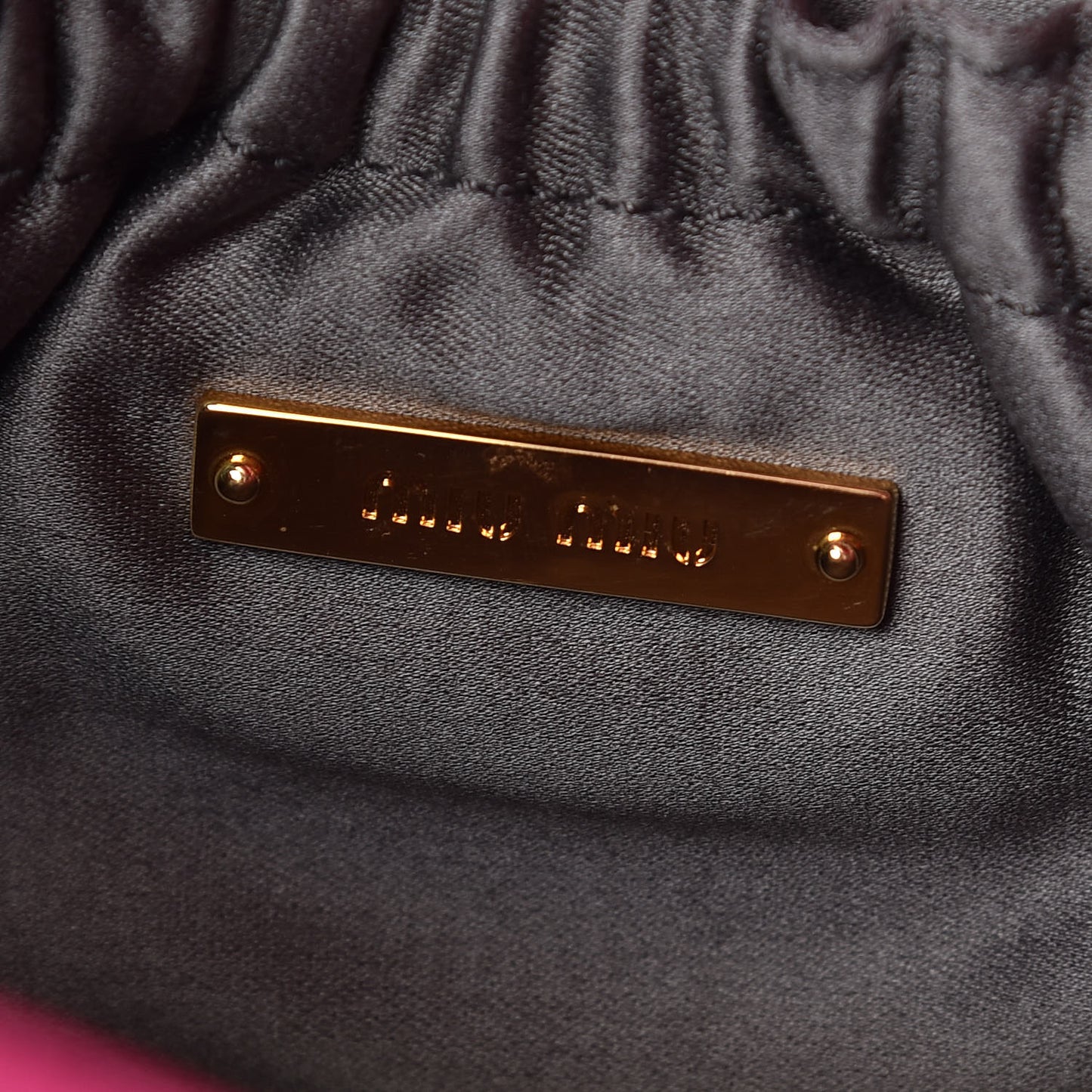 Nappa Matelasse Crystal Flap Clutch Fuxia