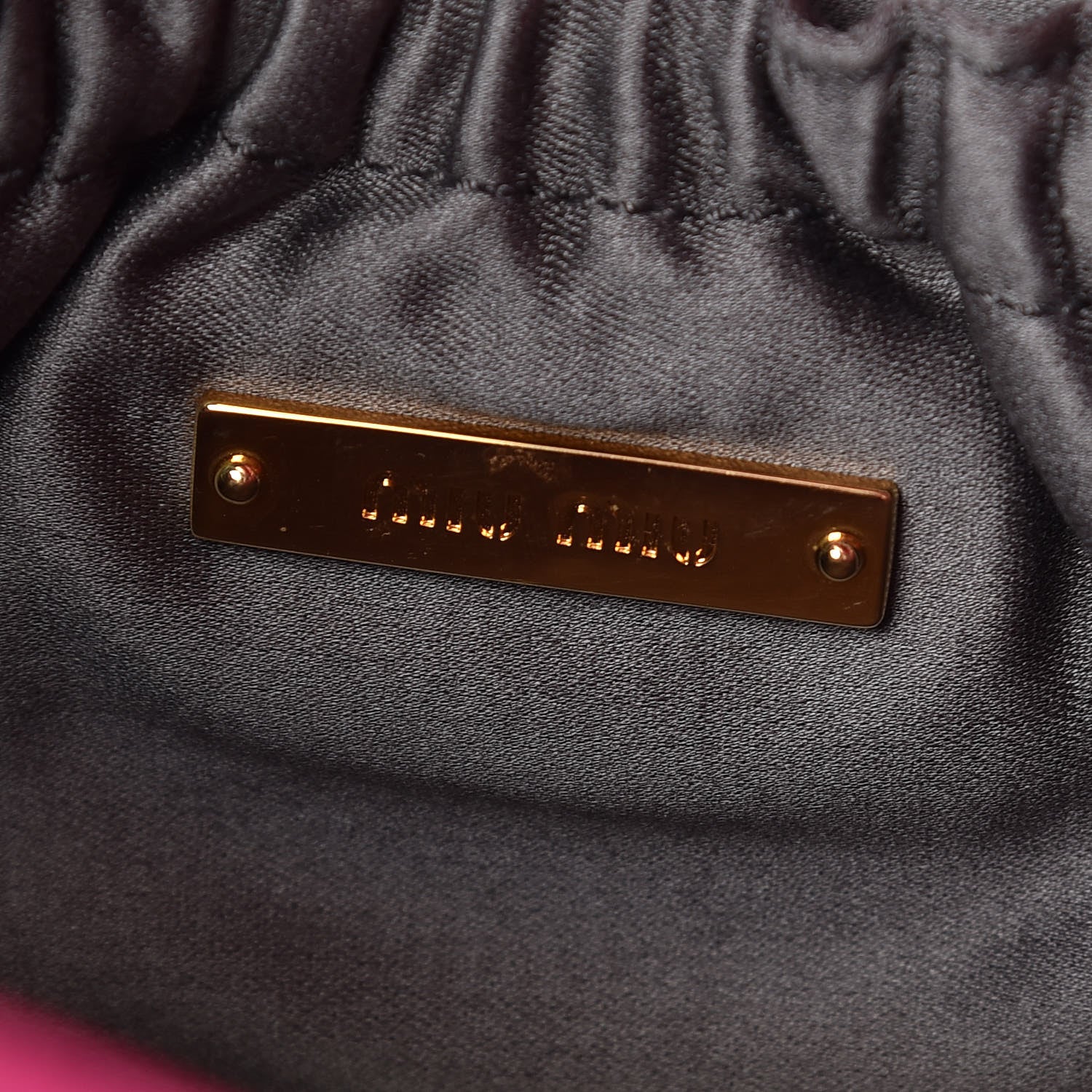 Miu Miu Nappa Matelasse Crystal Flap Clutch Fuxia 7 of 9