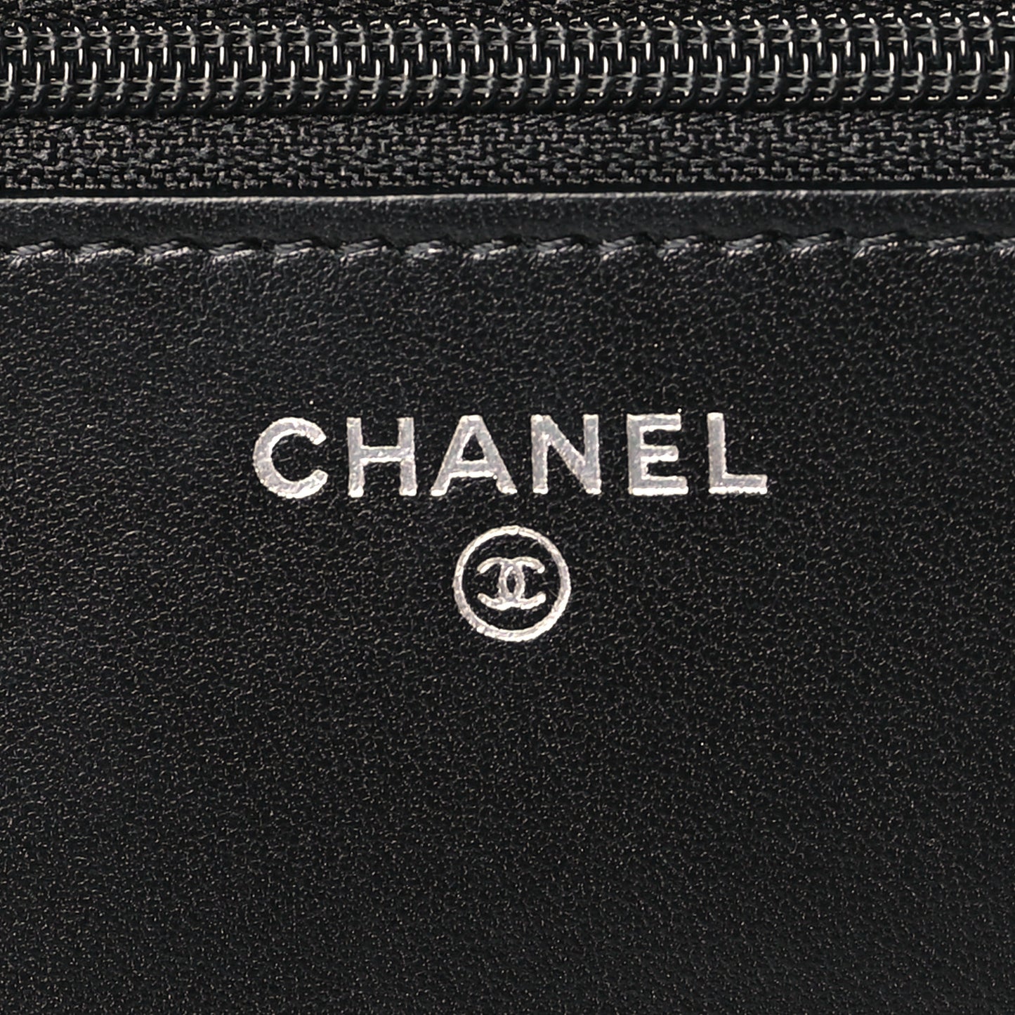 Lambskin Quilted Trendy CC Wallet On Chain WOC So Black