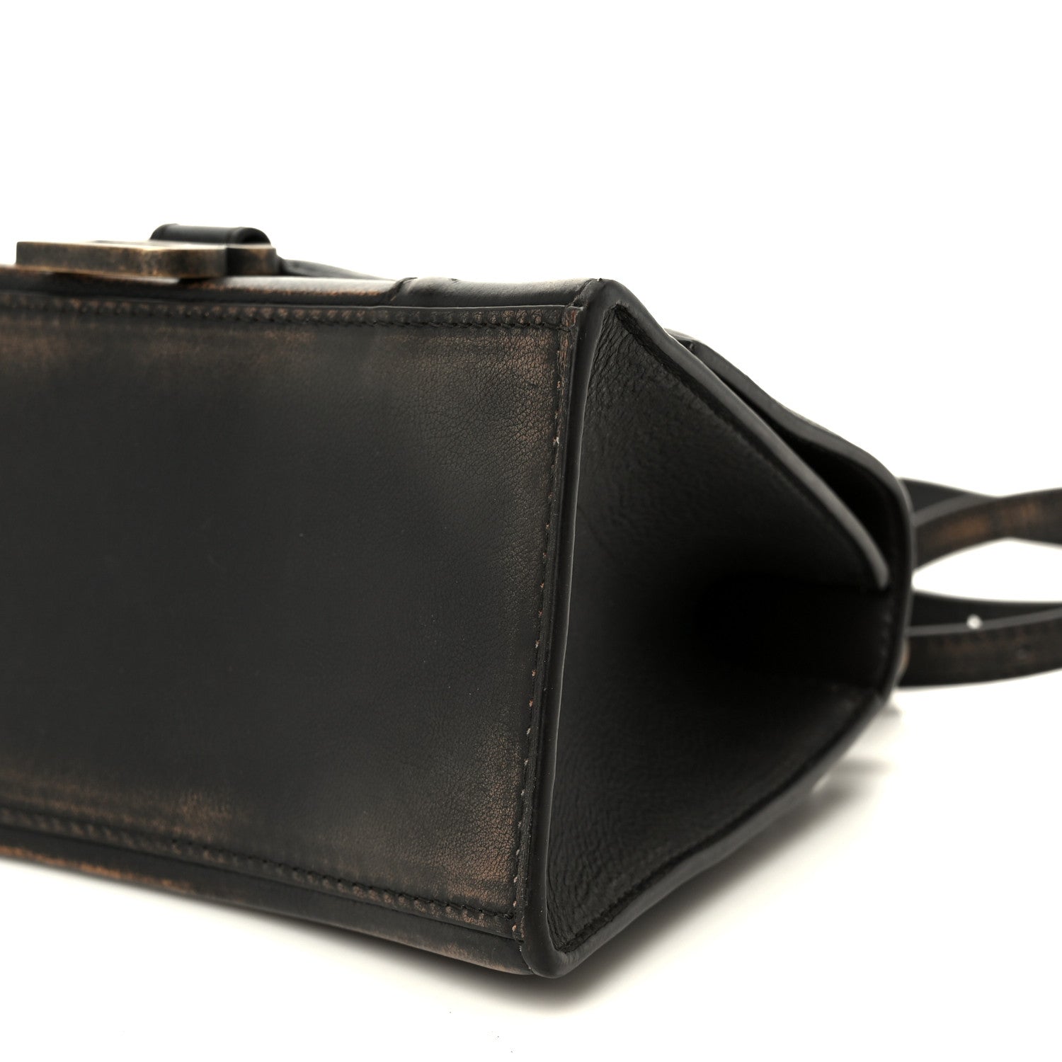 Balenciaga Used Calfskin Small Hourglass Top Handle Bag Brown 11 of 11