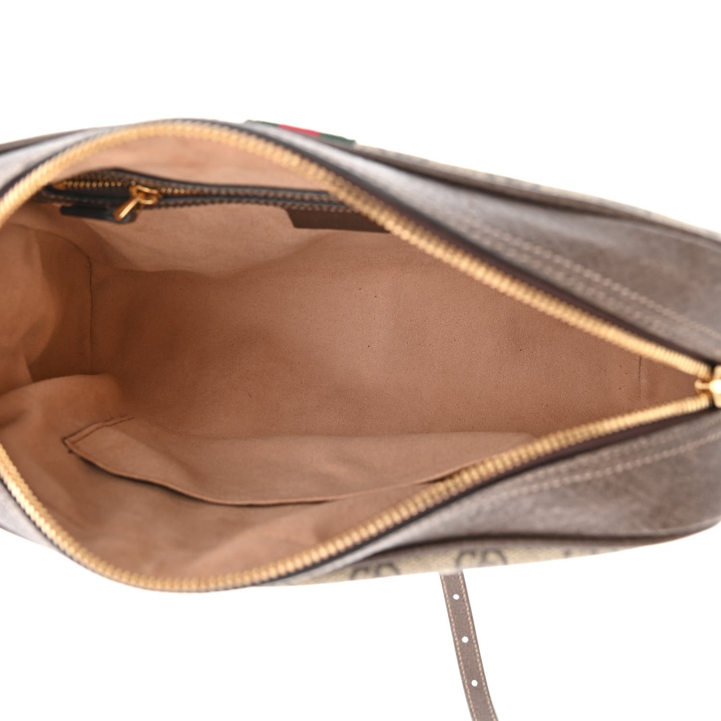 GG Supreme Monogram Web Small Ophidia Shoulder Bag Brown