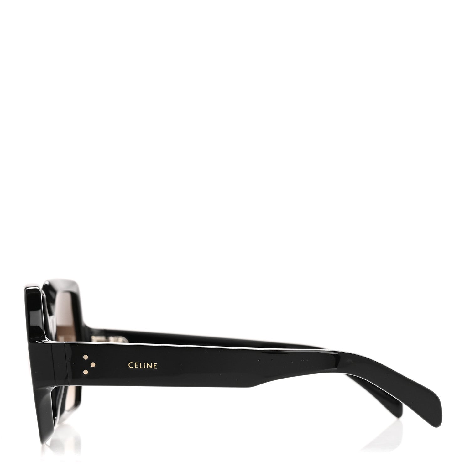 Celine Acetate Octagon Polarized Sunglasses CL40131 Black 3 of 10