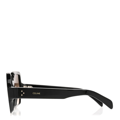 Celine Acetate Octagon Polarized Sunglasses CL40131 Black 3 of 10