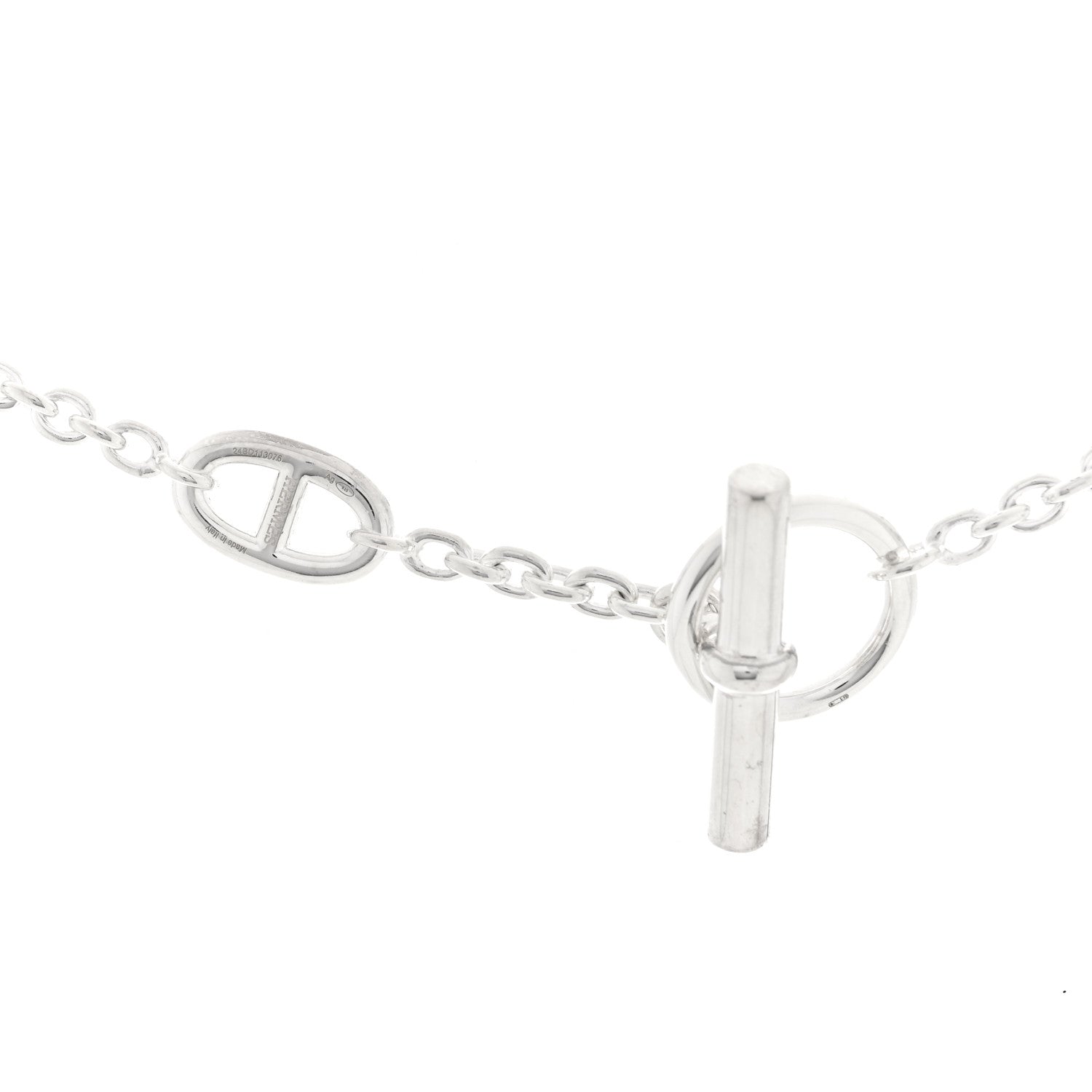 Hermes Sterling Silver Farandole Necklace 120 7 of 9