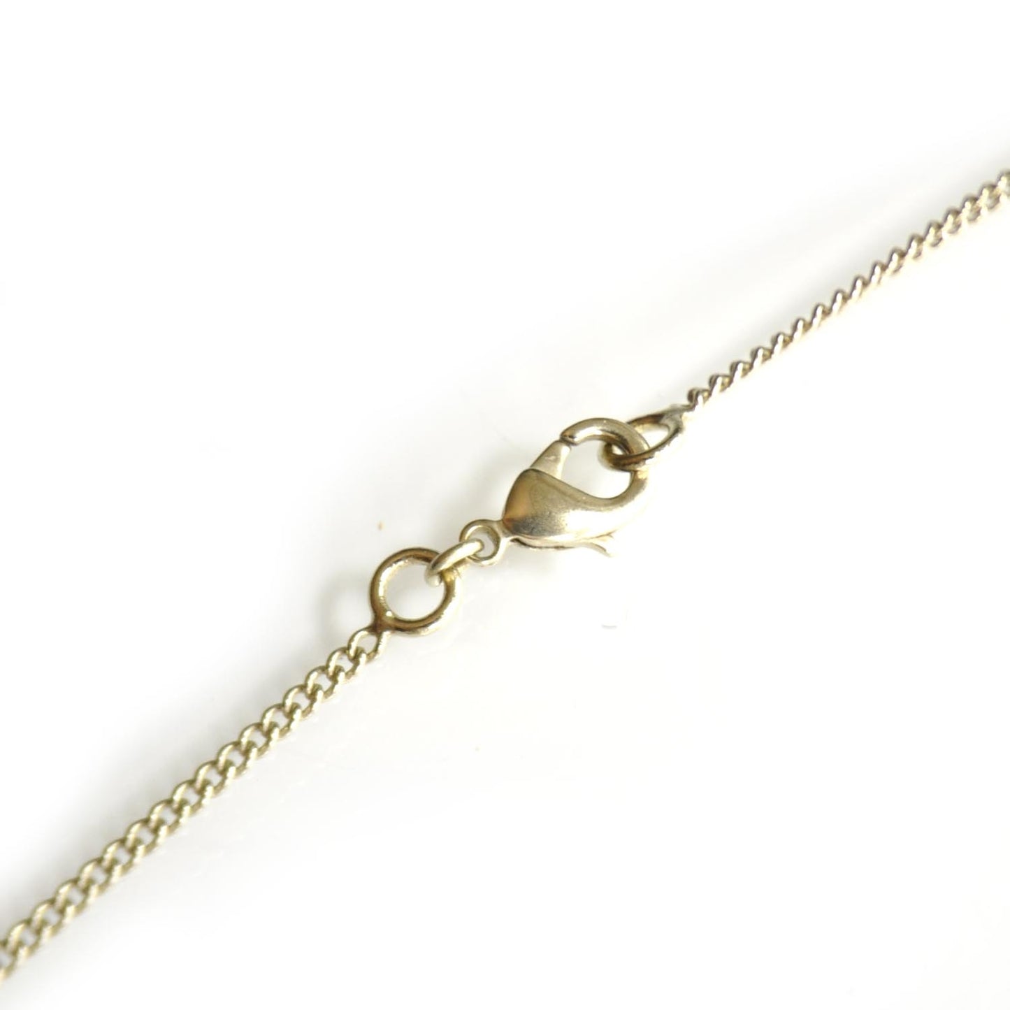 Large Beaded CC Necklace Orange Gold