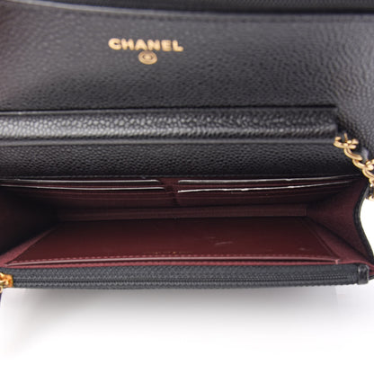 Chanel Caviar Quilted Wallet On Chain WOC Black 5 of 14