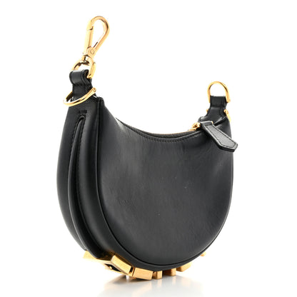 Fendi Vitello Grace Matte Nano Fendigraphy Hobo Charm Black 3 of 7