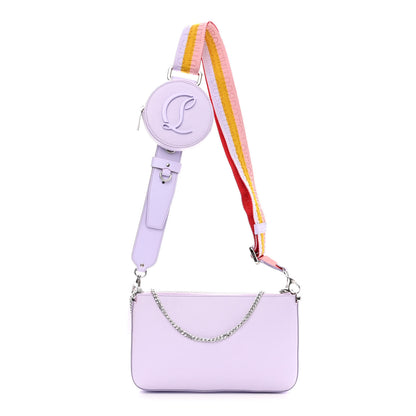 Christian Louboutin Calfskin Empire Loubila Pouch on Chain Lilac Smoke Rosy 1 of 10