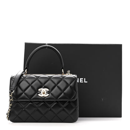 Chanel Lambskin Quilted Small Trendy CC Dual Handle Flap Bag Black 11 of 11