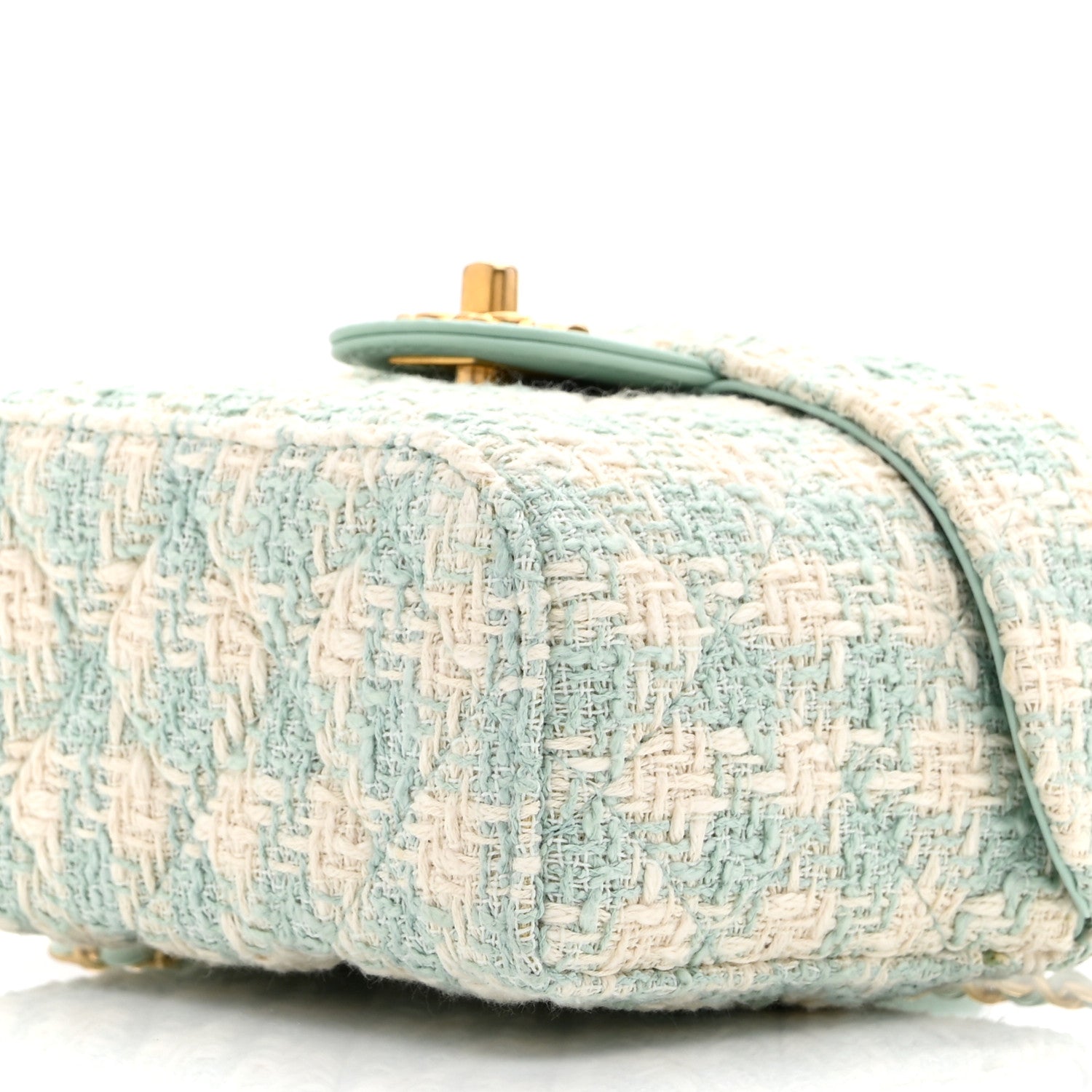Chanel Tweed Handle Crush Small Vanity Case Light Green 10 of 10