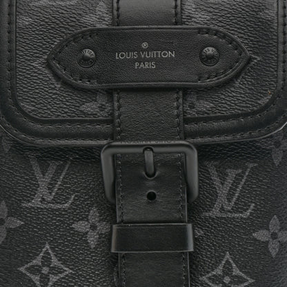 Louis Vuitton Monogram Eclipse Saumur Slingbag Black 7 of 9
