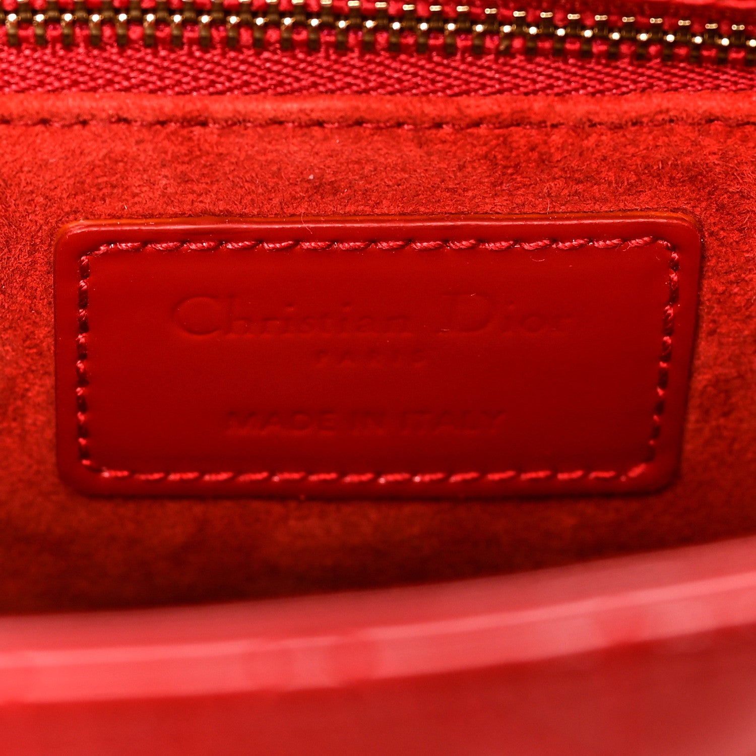 Christian Dior Patent Cannage Small Lady Dior Red 6 of 10