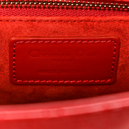 Christian Dior Patent Cannage Small Lady Dior Red 6 of 10