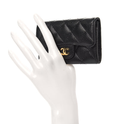 Chanel Caviar Quilted Flap Card Holder Black 2 of 9