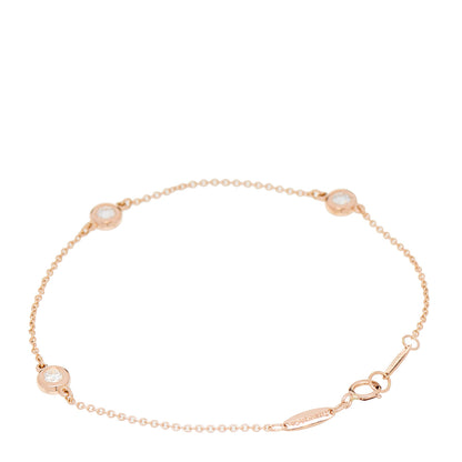 Tiffany 18K Rose Gold Diamond .30ctw Elsa Peretti Diamonds by the Yard Bracelet 3 of 6