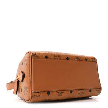 MCM Visetos Small Ella Boston Bag Cognac 4 of 9
