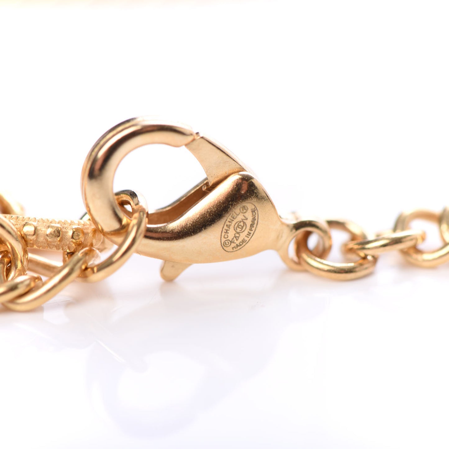 ID Dog Tag Charm Necklace Gold