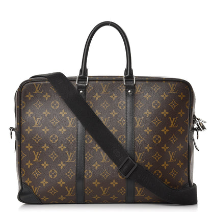 Louis Vuitton Monogram Macassar Porte-Documents Voyage GM 1 of 13