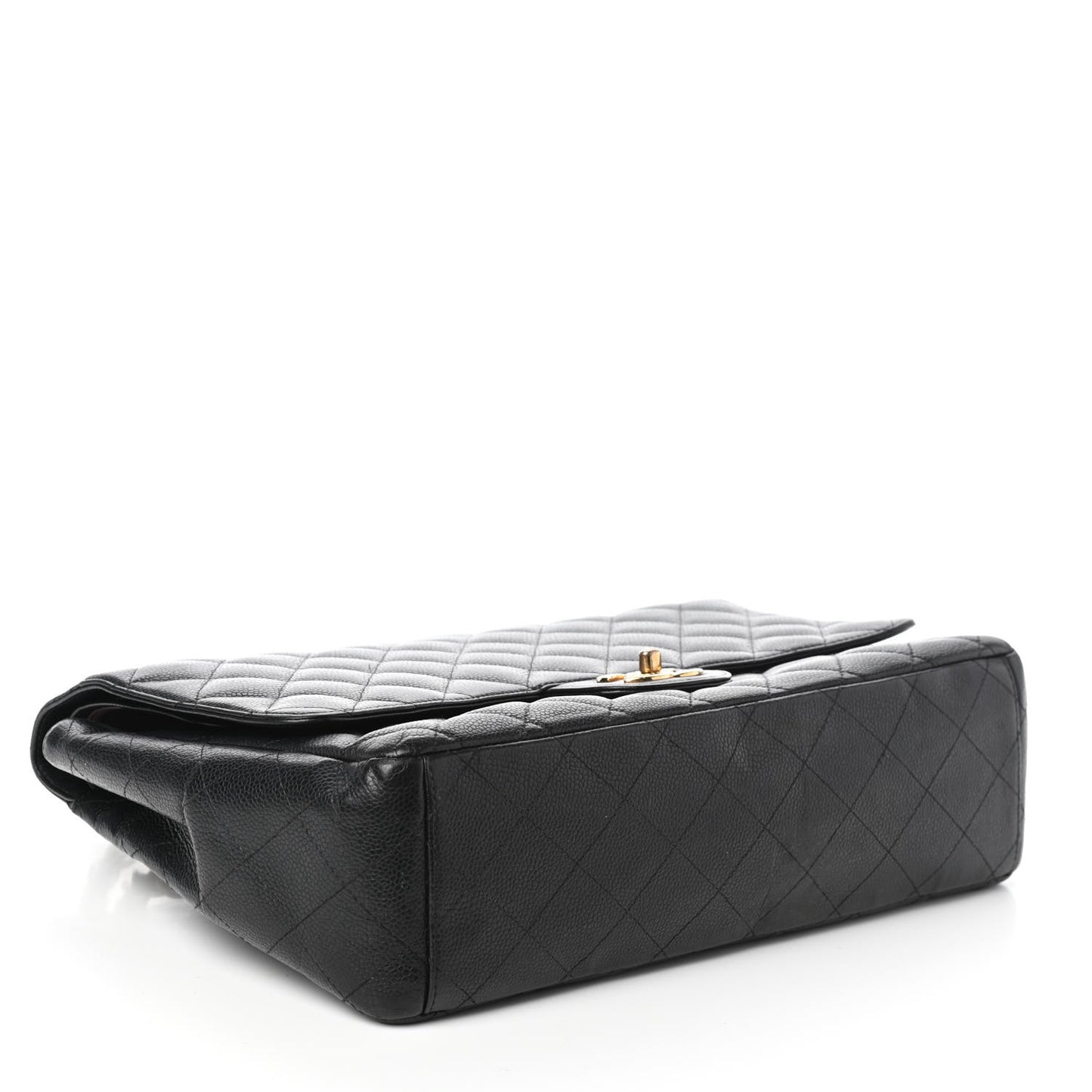 Caviar Quilted Maxi Double Flap Black