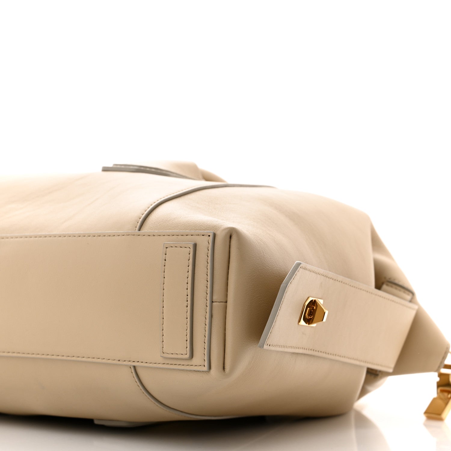 Givenchy Smooth Calfskin Medium Antigona Lock Duffle Bag Beige 9 of 10