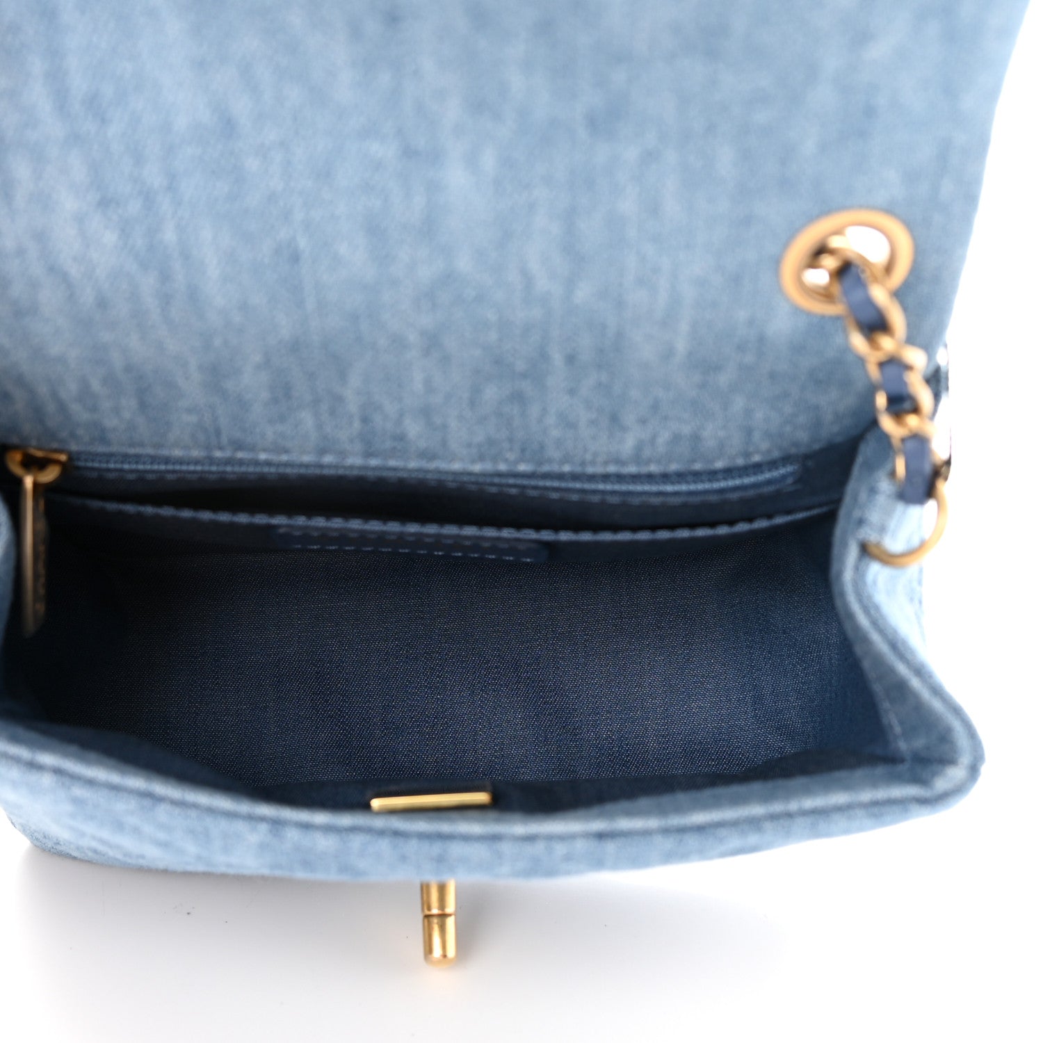 Chanel Denim Quilted Mini Pearl Crush Flap Blue 5 of 11