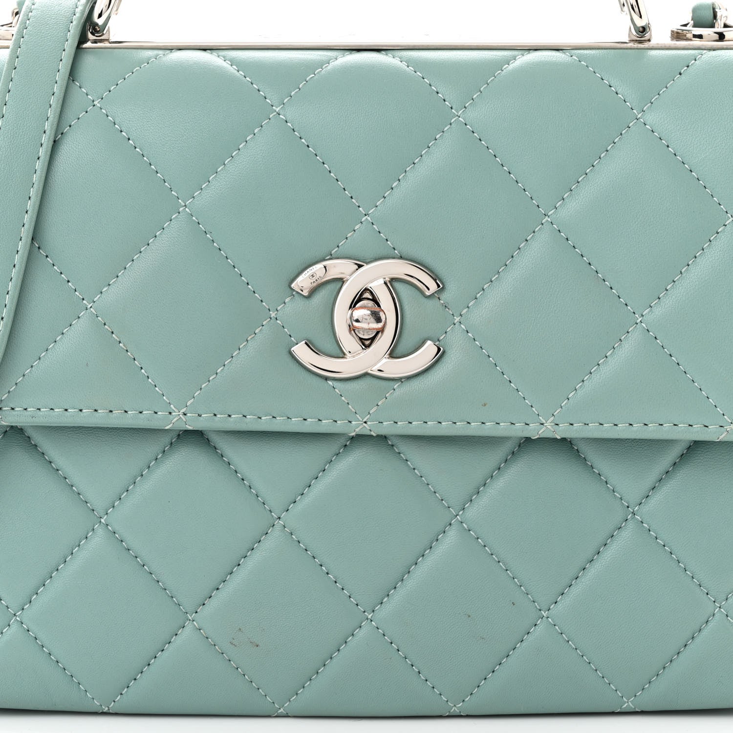 Chanel Lambskin Quilted Small Trendy CC Flap Dual Handle Bag Light