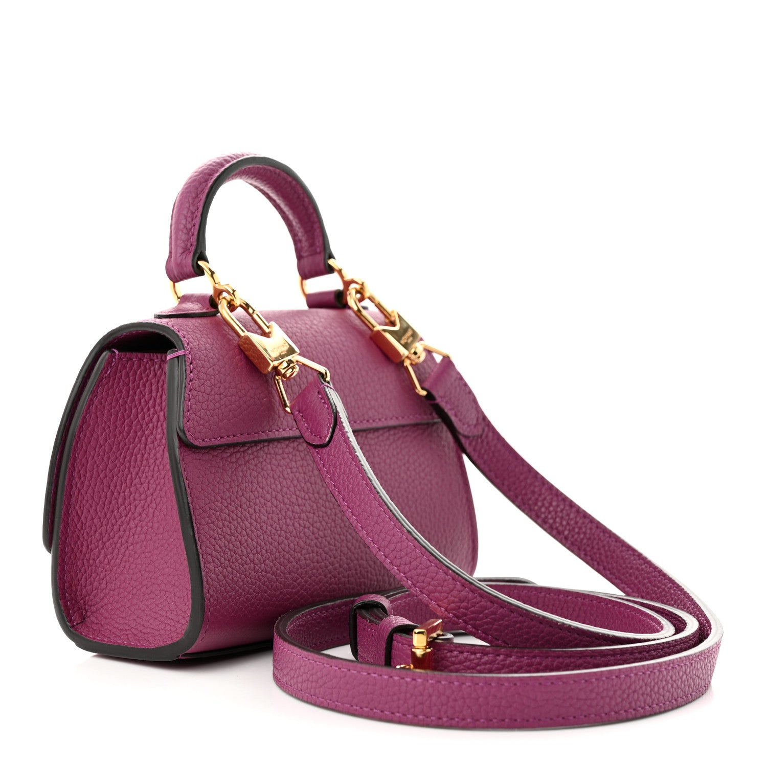 Moynat Taurillon Blush Rejane Nano Eggplant 3 of 12