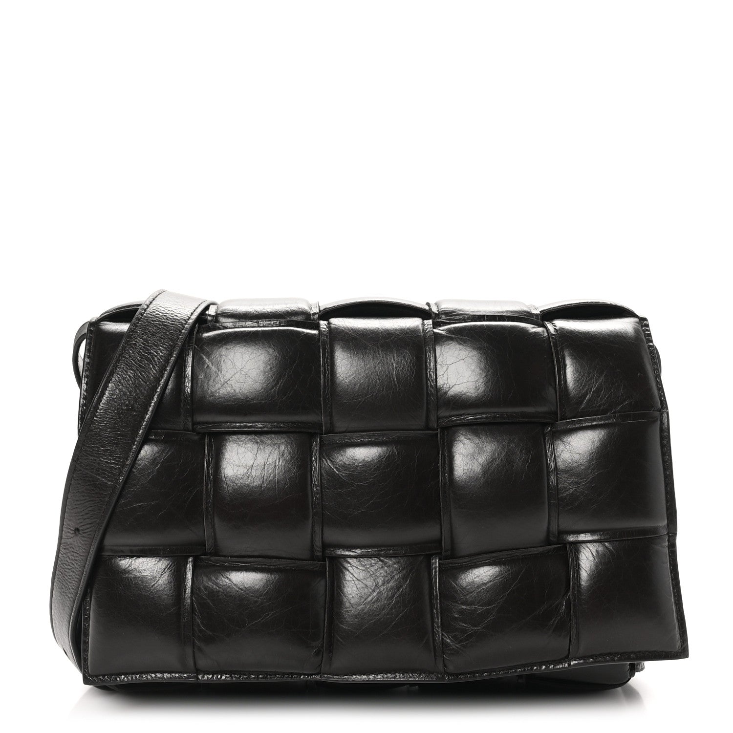 Bottega Veneta Paper Calfskin Maxi Intreccio Padded Cassette Crossbody Bag Fondant 1 of 9
