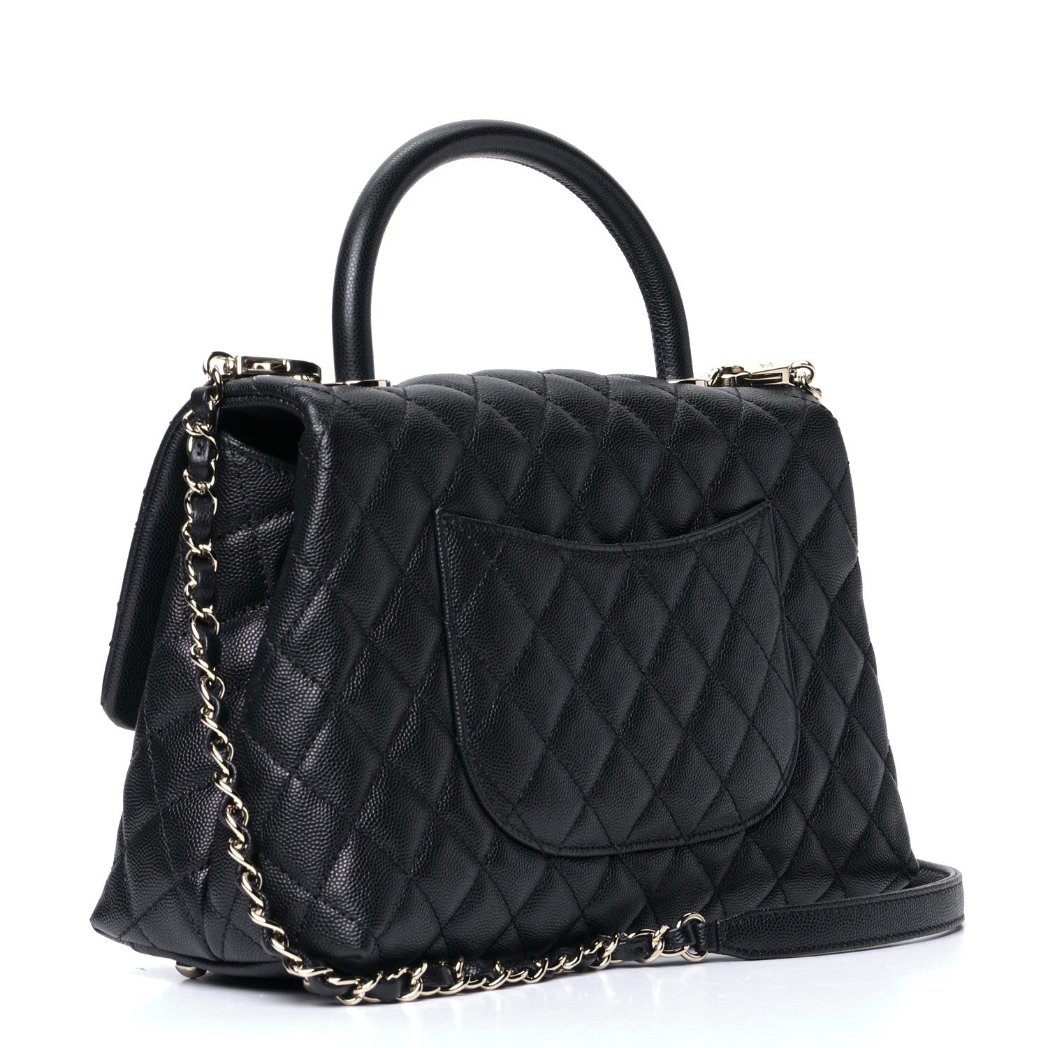 Chanel Caviar Quilted Small Coco Handle Flap Black 2 of 5