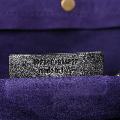 Saint Laurent Nubuck Crocodile Embossed Large Muse Two Purple Pink 7 of 11