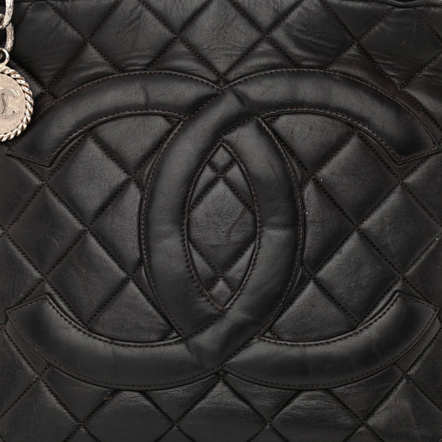 Chanel Lambskin Quilted Medallion Tote Black 12 of 16