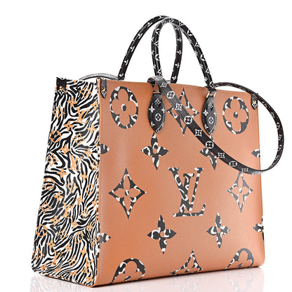 Louis Vuitton Monogram Giant Jungle Onthego GM Ivory 3 of 9