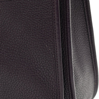 Hermes Taurillon Clemence Evelyne III GM Raisin 16 of 16