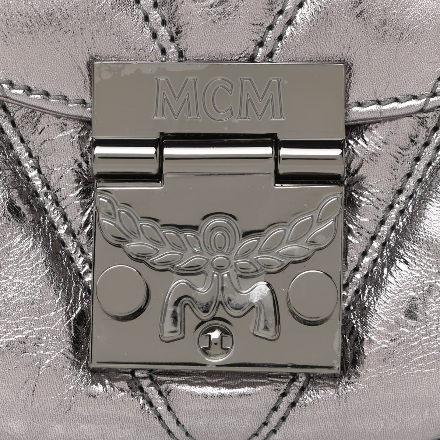 Metallic Calfskin Small Patricia Belt Bag Berlin Silver