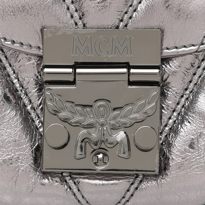 MCM Metallic Calfskin Small Patricia Belt Bag Berlin Silver 11 of 12